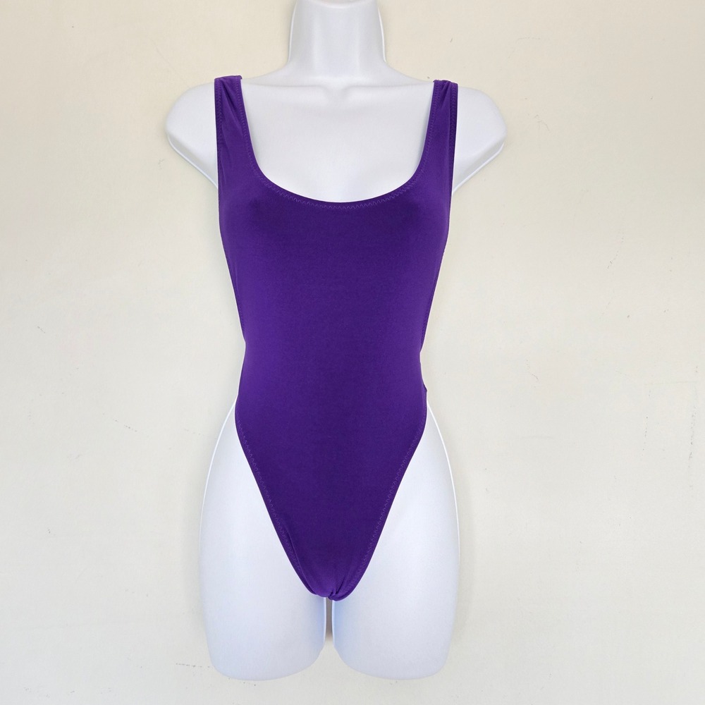 Norma Kamali Purple One Piece Swimsuit - Picture 2 of 8